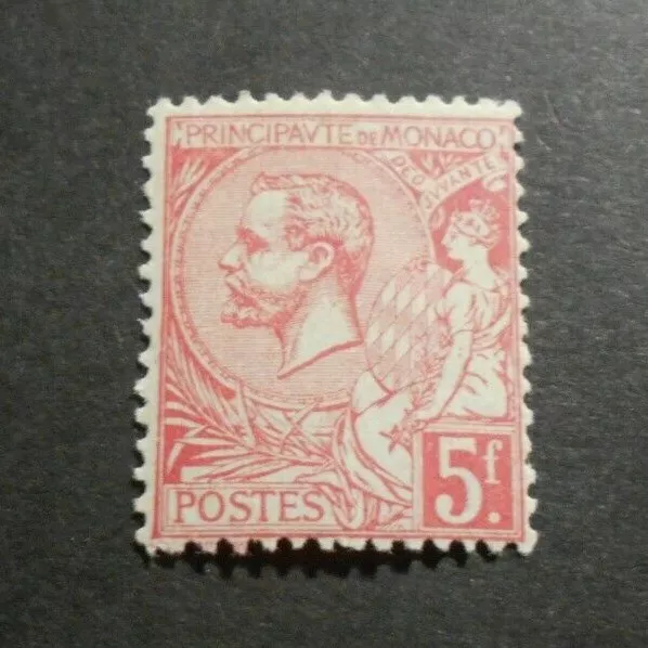 Monaco 1891 SG 21 5 Fr  - catalogue £110 - Ref DQ8