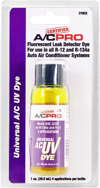 Certified A/C Pro Car Air Conditioner Leak Detector Dye, Detection UV Dye Detect