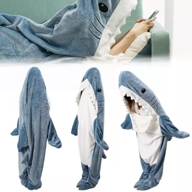 Cartoon Shark Sleeping Bag Pajamas Office Nap Shark Multi-Size Blanke Gift