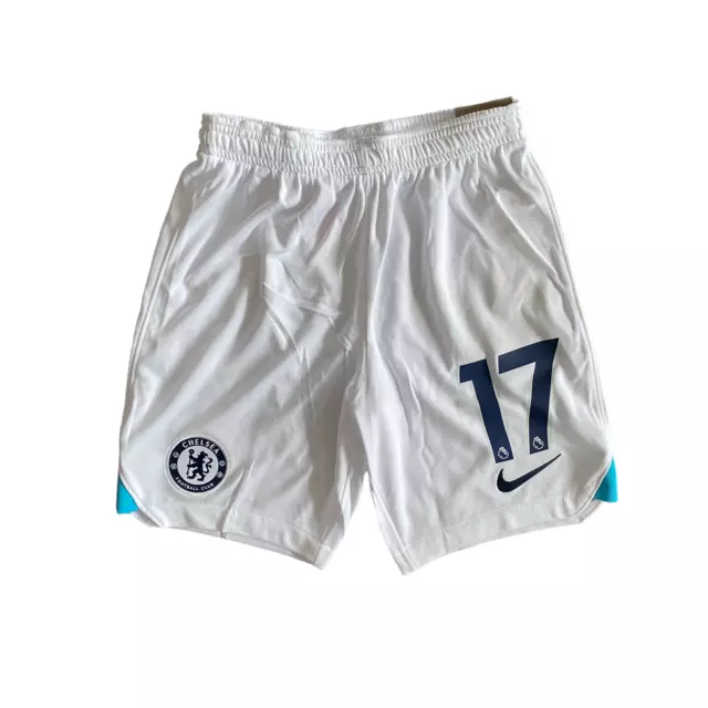 Pantaloncini da calcio Chelsea per bambini (taglia 10-12y) Nike bianchi - n. 17 - nuovi