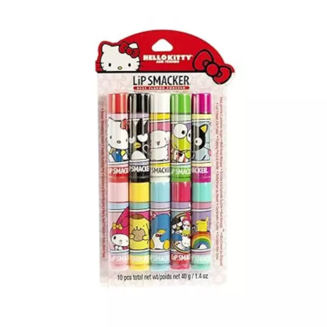 Lip Smacker Sanrio Hello Kitty and Friends 10 Piece Flavored Lip Balm Party Pack