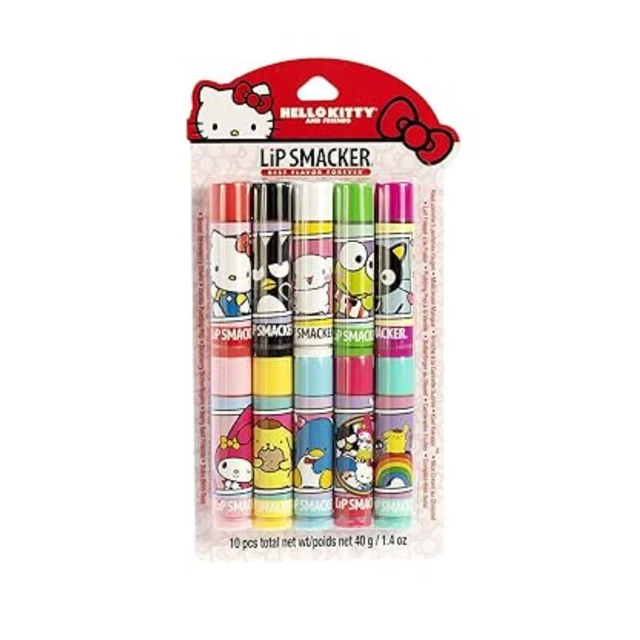 Lip Smacker Sanrio Hello Kitty and Friends 10 Piece Flavored Lip Balm Party Pack