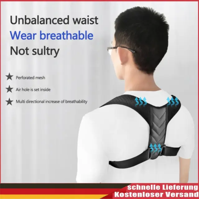 Verstellbare Nackenstütze, unsichtbarer Unisex-Humpback-Korrekturgürtel (M)
