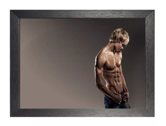 Model Man 12 Sexy Schöner Schwuler Mann Gesunder Körper Motivation Passform Fitnessstudio Poster Druck