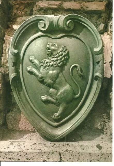 Cori (Latina) Stemma Città con Leone Rampante, Coat of Arms with Rampant Lion