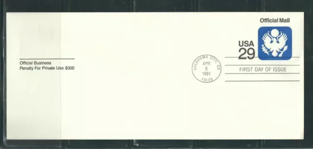 US SC # UO84 Official Mail FDC . No cachet...