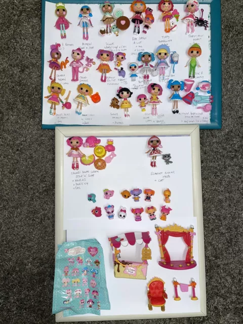 Lalaloopsy Mini 3” Dolls Bundle x19 + Sisters x4 + Tinies  x12 + Accessories MGA