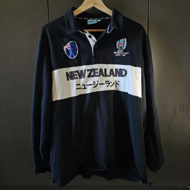 New Zealand Rugby World Cup 2019 Japan Long Sleeve Jersey - Mens Size 2XL