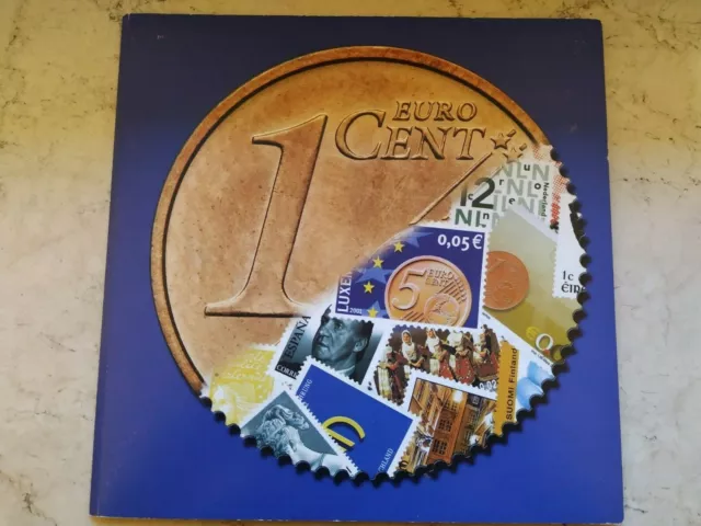 Folder Filatelico Numismatico BOLAFFI Euro 1 Cent 12 Paesi Europa e Francobolli