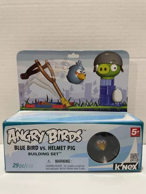 K’nex Angry Birds Blue Bird VS Helmet Pig Building Set 29 PCs 5+