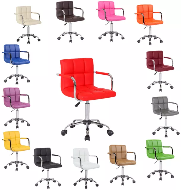 Office Computer Shop Home Faux Leather Chair Swivel Studio Salon Barber Stool UK