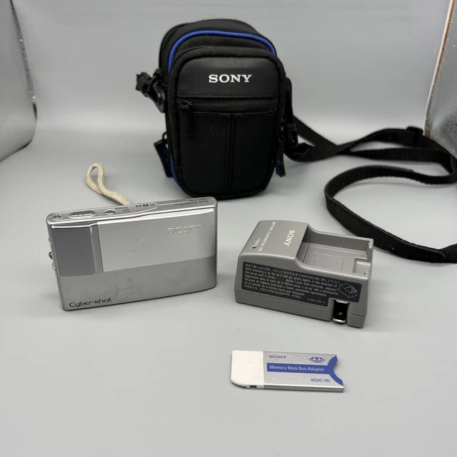 Sony Cyber-Shot DSC-T10 7.2MP Digital Camera Tested Excellent With Case More N
