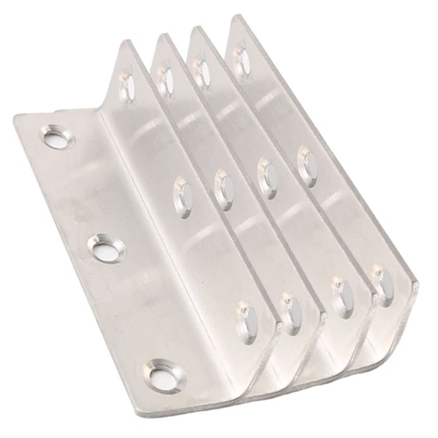 Angle Bracket Metal Corner Brace L Shaped Right Angle Bracket 80x20mm, 4pcs