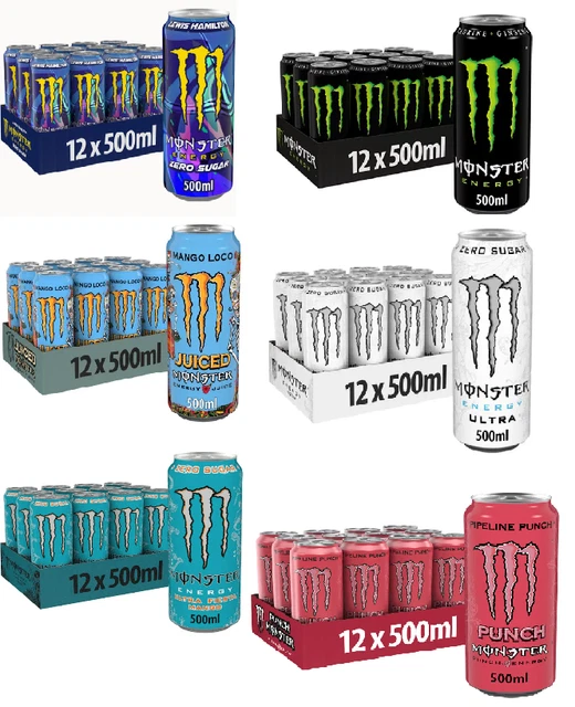 MONSTER ENERGY DRINK 500ml Ultra Original Zero Sugar Zero Calorie Pack