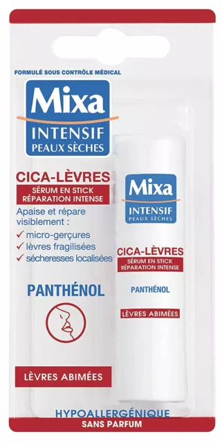 Lot de 2 Baume à lèvres MIXA cica lèvres réparation intense   2 sticks