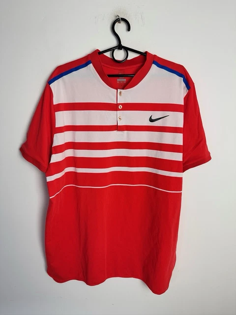 NIKE ROGER FEDERER Rf2016 Premier Indian Wells Henley Tennis Polo