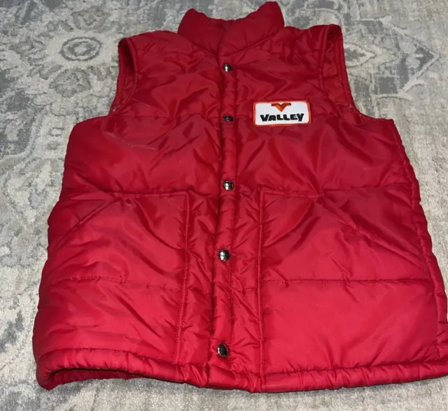 Vintage Swingster “valley” Red Puffer Vest Size Small