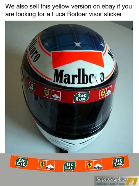 Autocollant Visière Casque Réplique Honda F1 Jenson - Fan Équipe - Neuf
