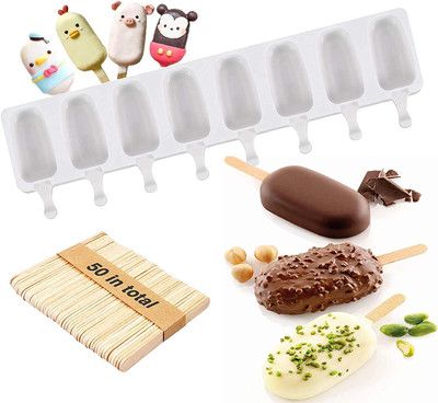 Sorbetti 4PCS Stampi per Ghiaccioli Gelati OYSJ Stampi per Gelato,Stampo per Gelato in Silicone Stampi per Ghiaccioli con Coperchio,Popsicle Molds,Ideale per la Preparazione di Ghiaccioli 