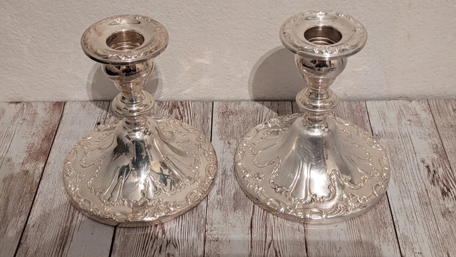 Gorham sterling silver candle holders sale