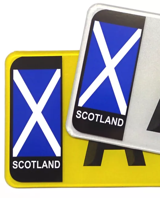 10 Pares De Escocia Escocés Aspa Bandera Pegatinas Vinilo para Coche Matrícula