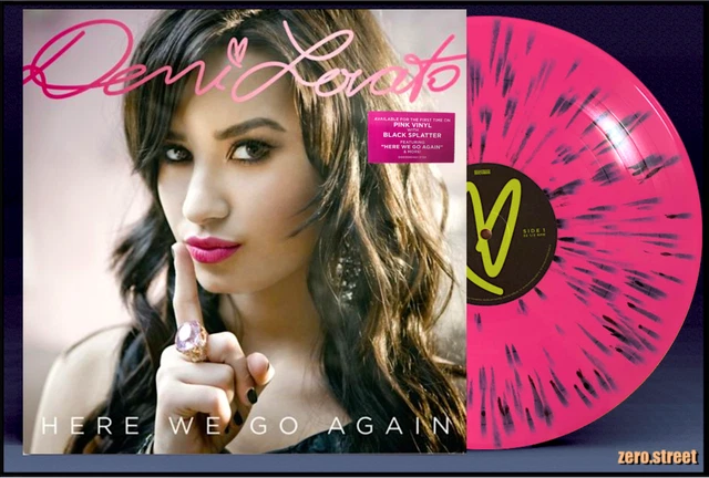 DEMI LOVATO HERE We Go Again LP on PINK SPLATTER VINYL New