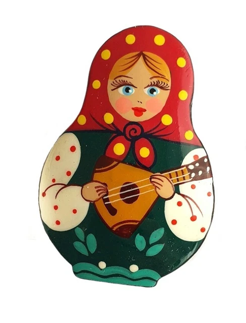 Broche Collector Taratata - Poupée Russe Matriochka Rousse - Signée - Occasion