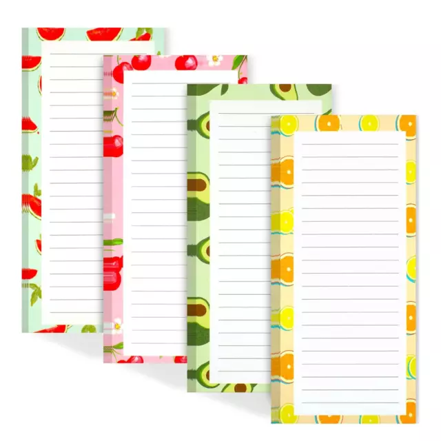 4 Pack Magnetic Notepads for Office Home School or Teacher Gifts Shopping Lists