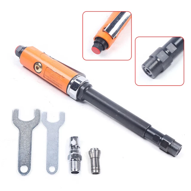 Molinillo de troquel de aire largo 1/4" escape trasero alargado herramienta de molienda manual neumática