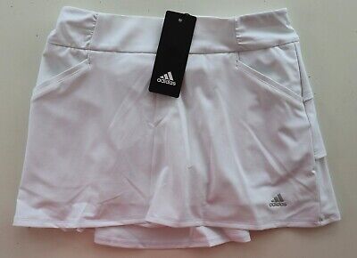 Adidas Golf Tiered Ruffled 2In1 Skirt Skort - White Fi8683 - Girls S 9-10 Years