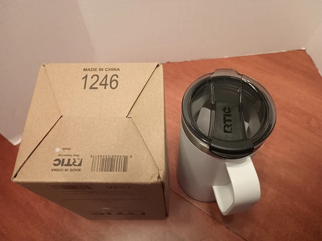 RTIC 16 Oz Stainless Steel Travel Coffee Cup Vacuum Insulated  Tumbler Mug White 5
