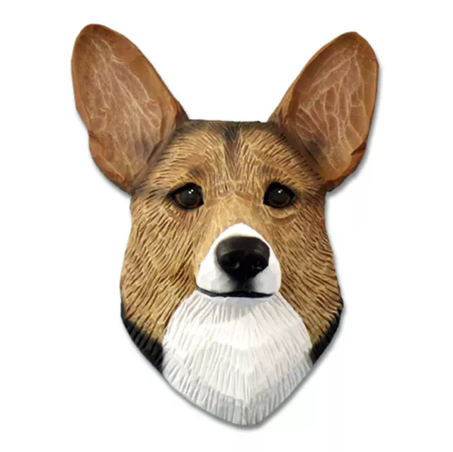 Corgi Head Plaque Figurine Sable Pembroke