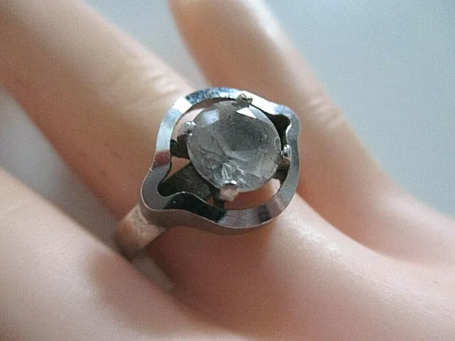 Theodor Klotz ° Silber Design Ring  ° 925 / 1000 ° Bergkristall ° Teka °