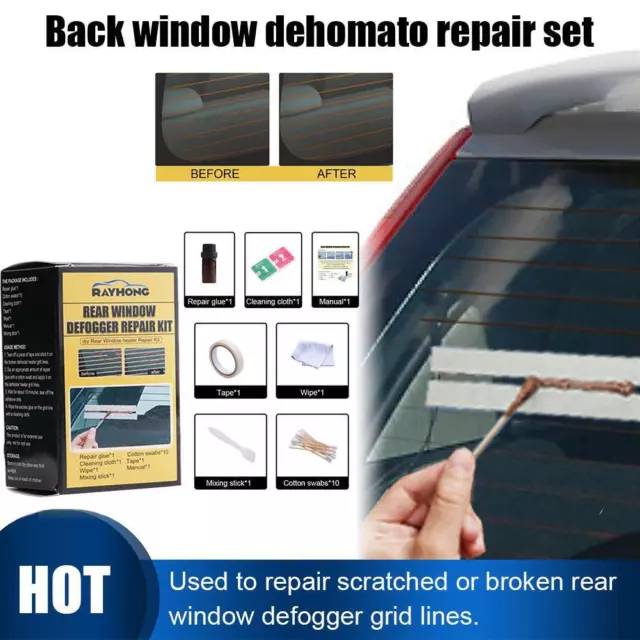 Car Rear Window Defogger Repair Kit DIY Scratched Broken Heater Defroster