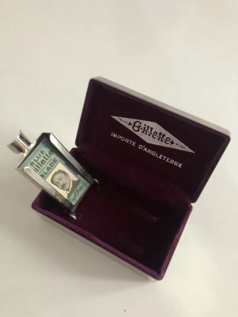 Gillette Raised Flat Bottom RFB British Pat Double Edge Safety Razor 1930 s 3