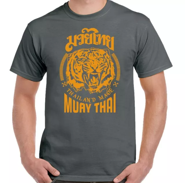 T-shirt MUAY THAI MMA UFC arti marziali allenamento top palestra TIGER guanto da combattimento uomo 2