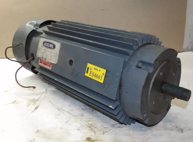 Electrol 3 Hp Dc Motor 180 Vdc 108.2 In Lbs 1750 Rpm 7/8" X 2" Shaft M6590