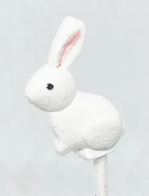 Poupées Maison Blanc Résine Lapin Tumdee 1:12 Échelle Miniature Pet Accessoire