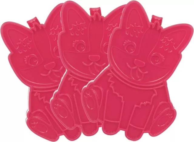 Hard Ice Pack for Lunch Box or Bag (3 Pack Corgi) - Pink