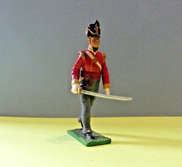 Soldat De Plomb 1er Empire - Officier D'escadron Anglais Des Dragons, échelle 1:32 (60mm), Occasion Très Bon état