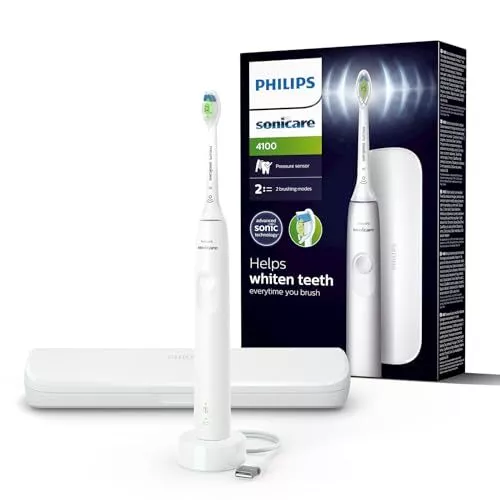 PHILIPS SONICARE 4100 Elektrische Schallzahnbürste, weiß, 1 Stück