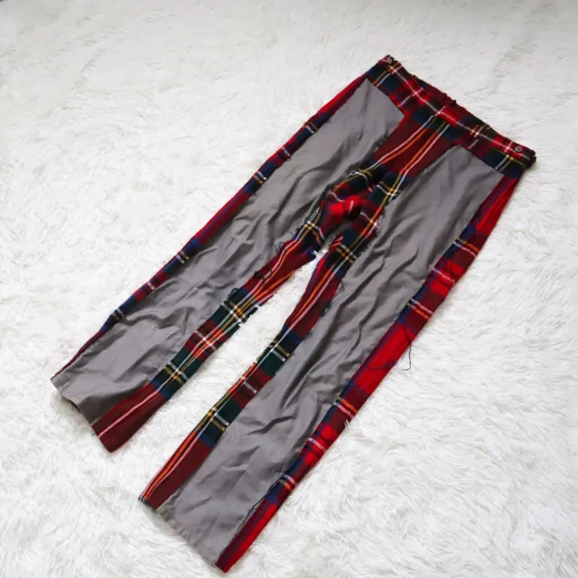 COMME des GARCONS HOMME PLUS Docking pants punk period plaid pattern AD2000 00AW