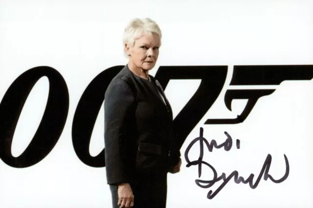 Dame Judi Dench Signed 6x4 Photo M James Bond 007 Autograph Memorabilia + COA