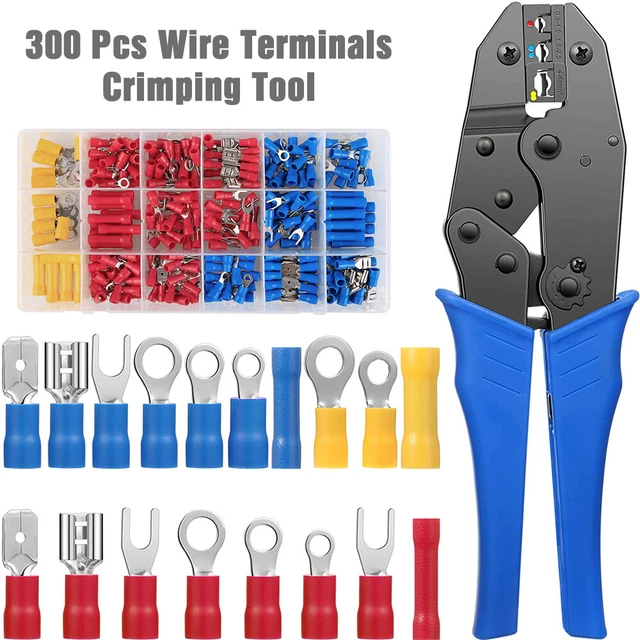 FERRULE CRIMPING TOOL Kit Wire Terminals Crimping Tool & 300 PCS Wire