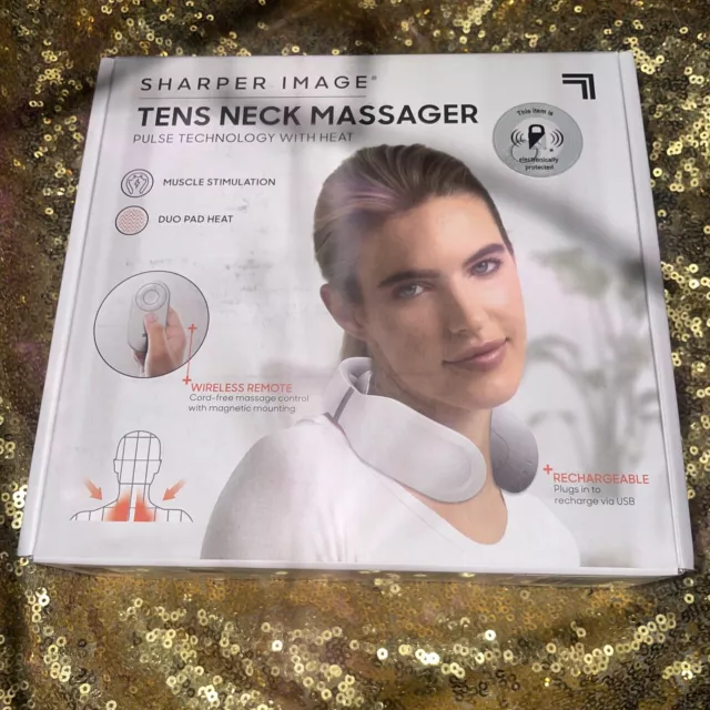 Sharper Image Tens Neck Massager Rechargeable With Wireless Remote And Heat  …Z