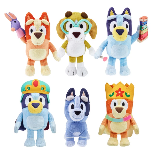 BLUEY FRIENDS SMALL Plush Series 6 Bluey, Socks, Honey and Bingo From