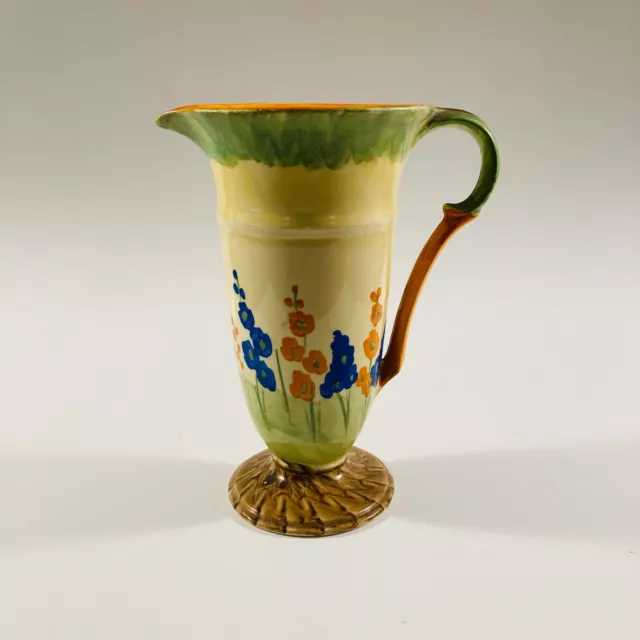 vintage Myott Son & Co hand painted Art Deco Trumpet Jug Vase B.A.G. Co. Ltd.