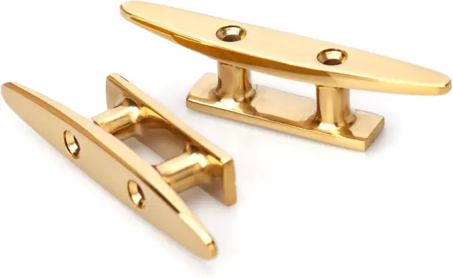 Brass Color Boat Cleats 4 Inch Boat Cleats Gold 316 Stainless Steel Boat Open Ba