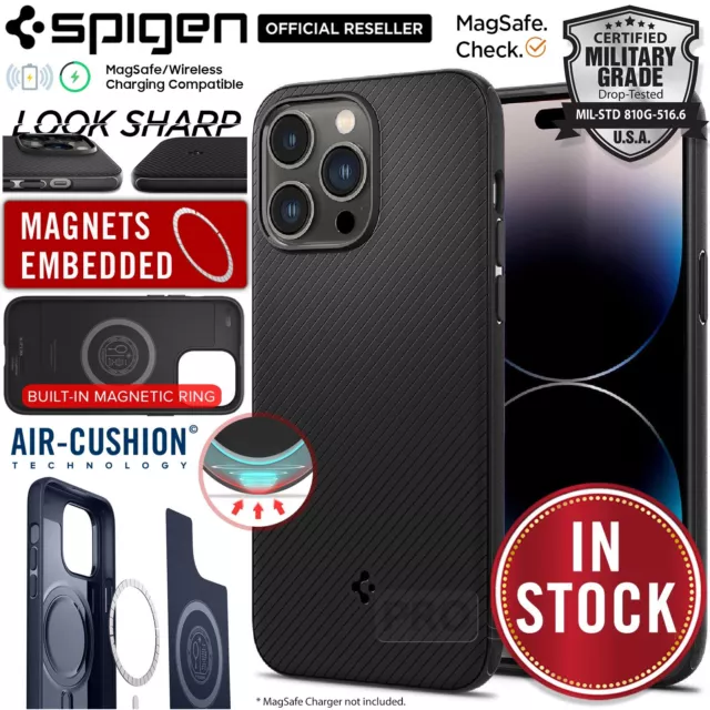 For iPhone 14 Pro Max Plus 13 Case SPIGEN Mag Armor MagSafe Compatible TPU Cover
