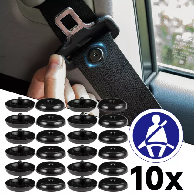 10Pc Universal Car Clips Seat Belt Stopper Buckle Holder Fasteners Stop Button